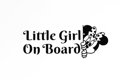 Little Girl On Board Car Bumper Sticker Vinyl Decal - klmarket.uk
