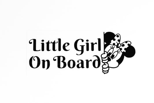 Little Girl On Board Car Bumper Sticker Vinyl Decal - klmarket.uk