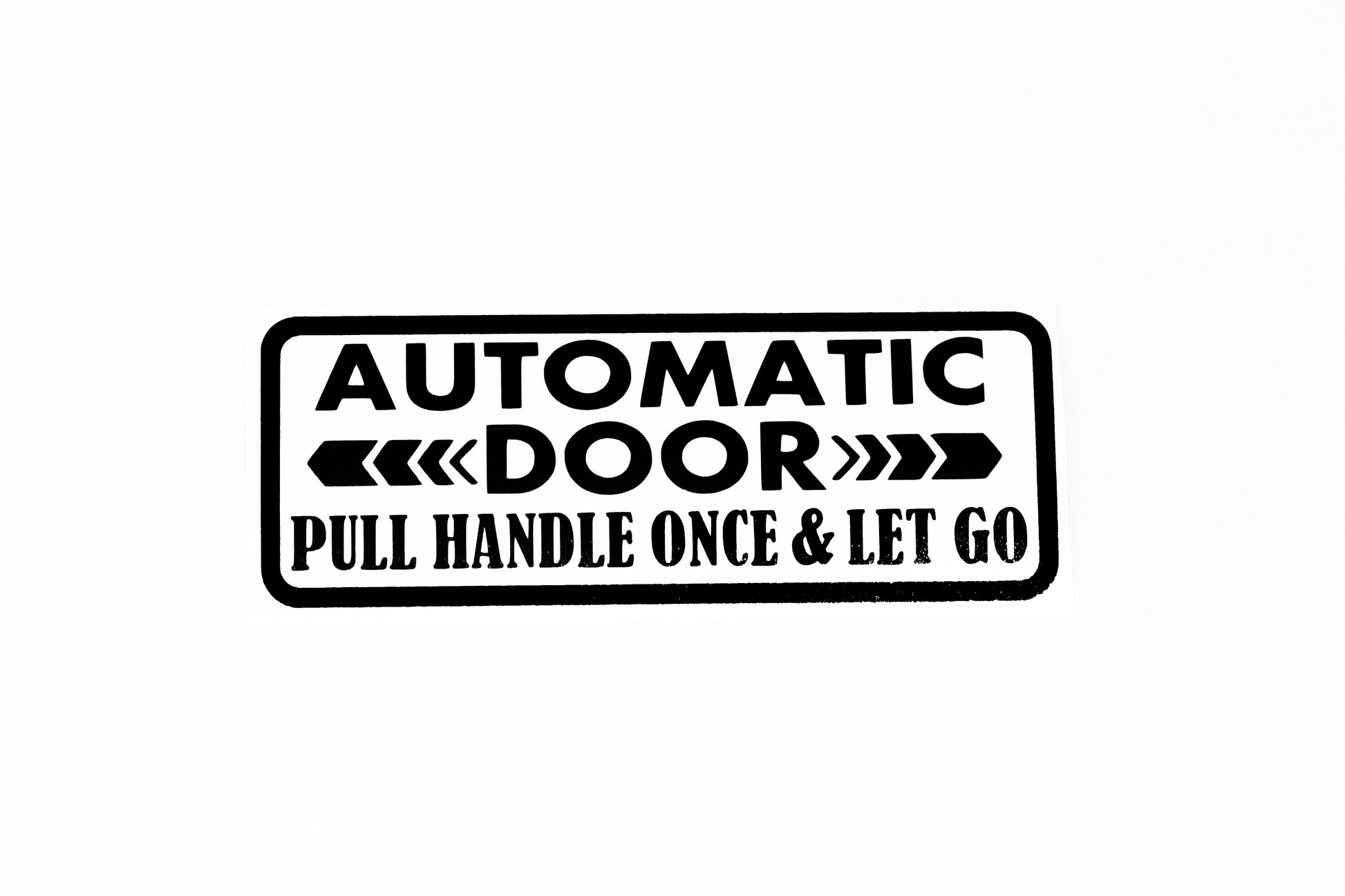 Automatic Door Pull Handle Once & Let Go Van Car Door Sticker Small Vinyl Decal - klmarket.uk