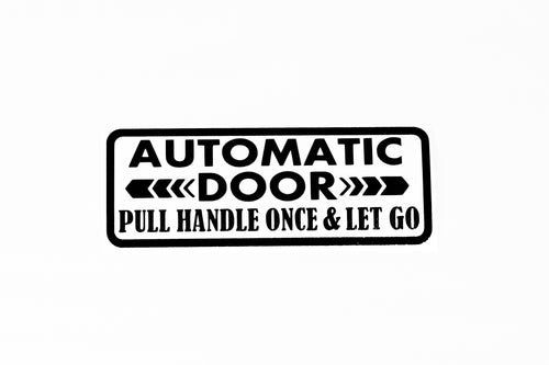 Automatic Door Pull Handle Once & Let Go Van Car Door Sticker Small Vinyl Decal - klmarket.uk