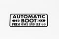Automatic Boot Press Once And Let Go Van Door Sticker Window Vinyl Decal - klmarket.uk