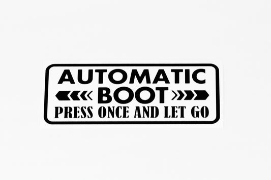 Automatic Boot Press Once And Let Go Van Door Sticker Window Vinyl Decal - klmarket.uk