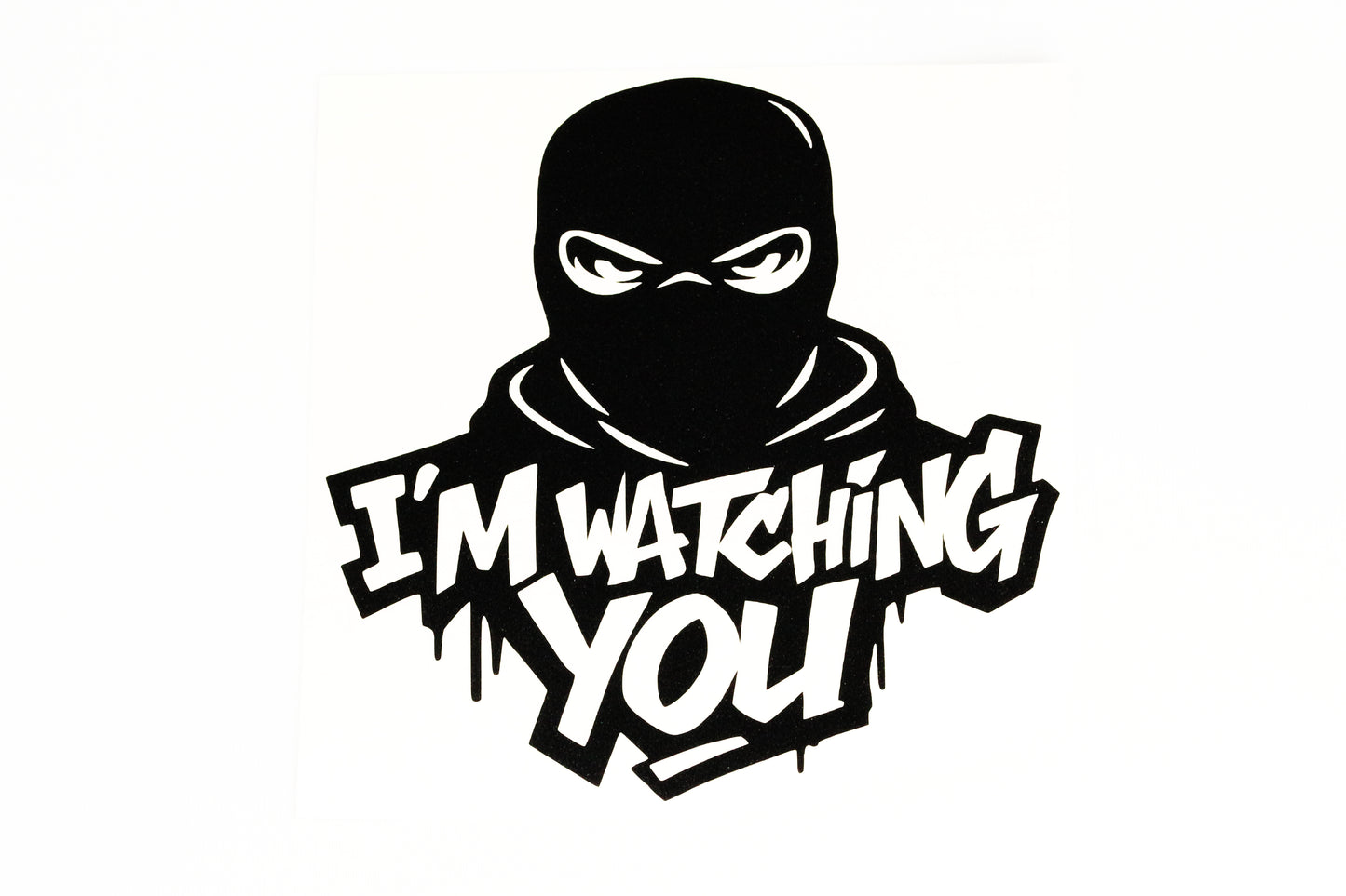 Scary Horror Balaclava I'm Watching You Car Van Bumper Sticker Vinyl Decal - klmarket.uk
