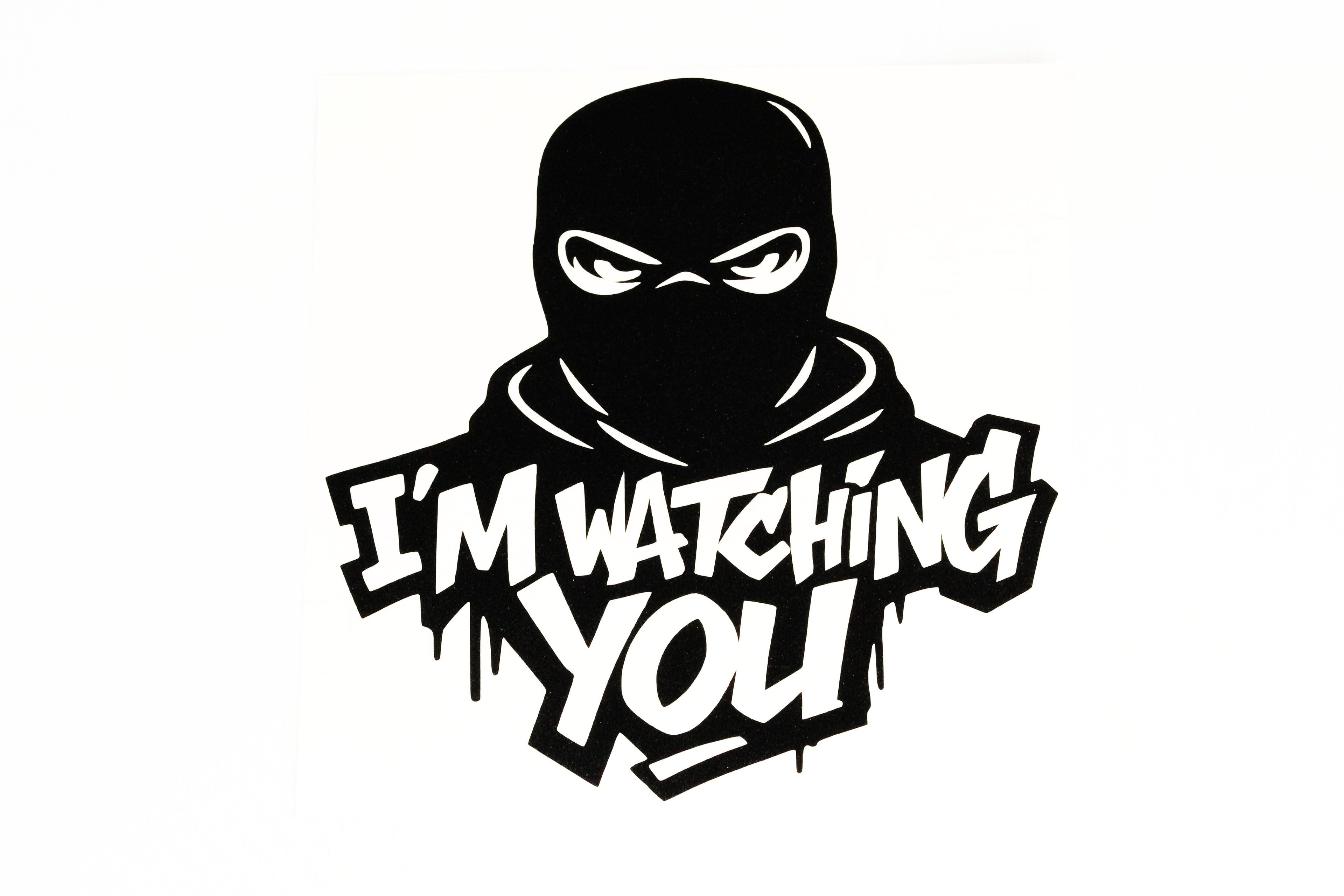 Scary Horror Balaclava I'm Watching You Car Van Bumper Sticker Vinyl Decal - klmarket.uk