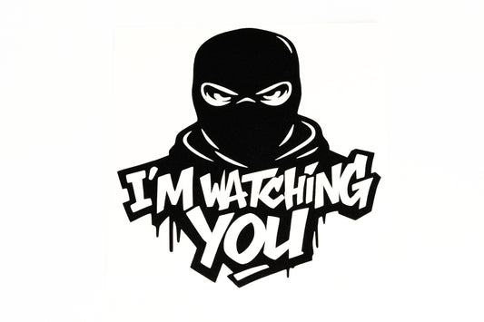 Scary Horror Balaclava I'm Watching You Car Van Bumper Sticker Vinyl Decal - klmarket.uk