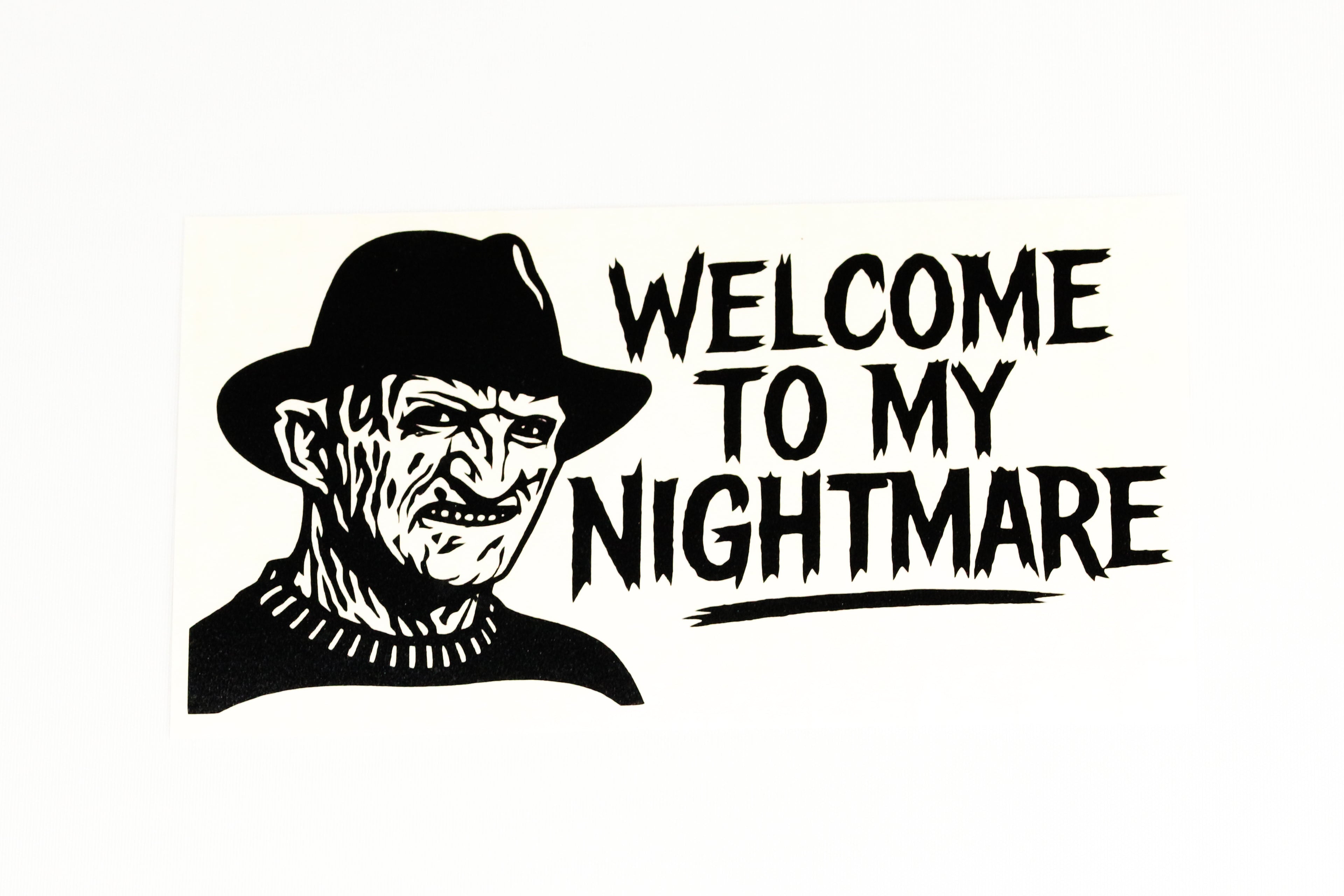 Freddy Krueger Welcome To My Nightmare Funny Car Sticker Bumper Vinyl Decal - klmarket.uk