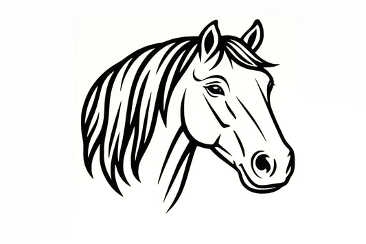 Horse Head Wall Laptop Car Van Trailer Sticker - Bumper Window Vinyl Decal #6 - klmarket.uk