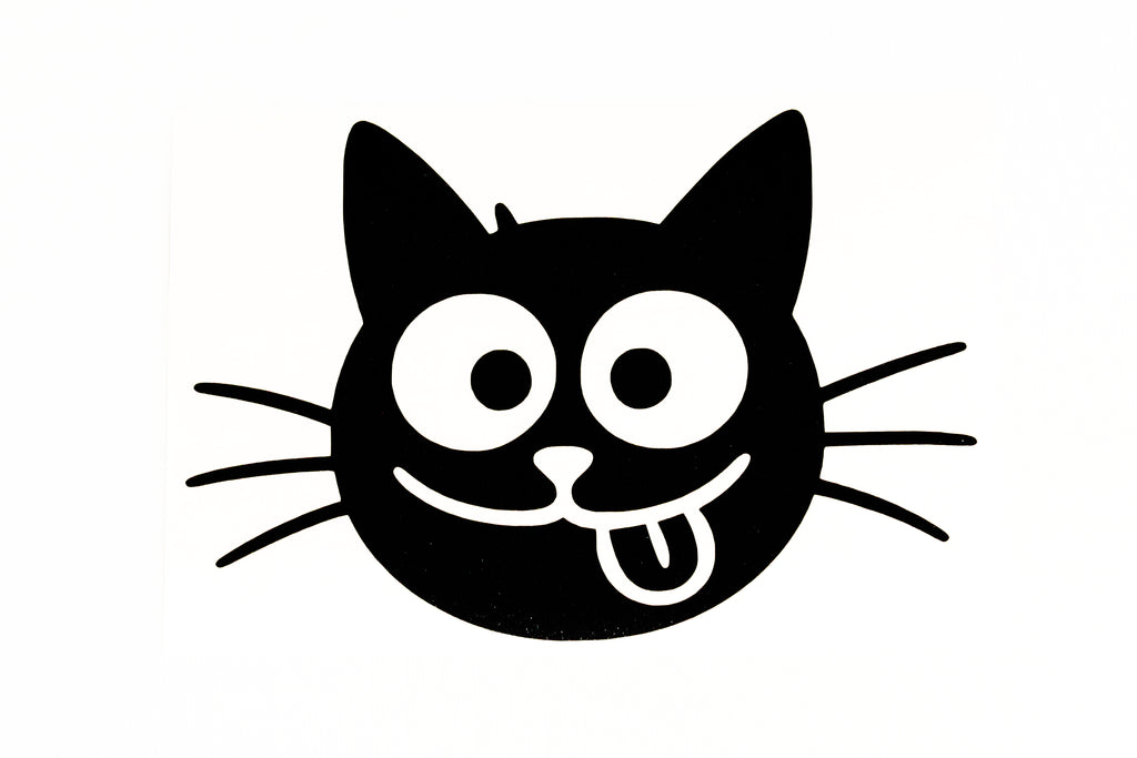 Funny Cat Face Car Sticker - Bumper Window Wall Laptop Vinyl Decal - klmarket.uk