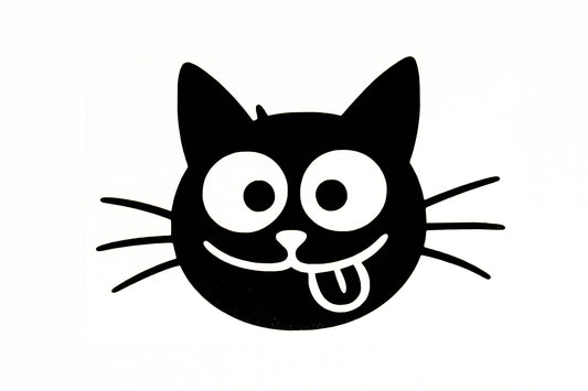 Funny Cat Face Car Sticker - Bumper Window Wall Laptop Vinyl Decal - klmarket.uk