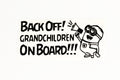 Back Off! Grandchildren On Board Car Bumper Sticker Window Vinyl Decal - klmarket.uk