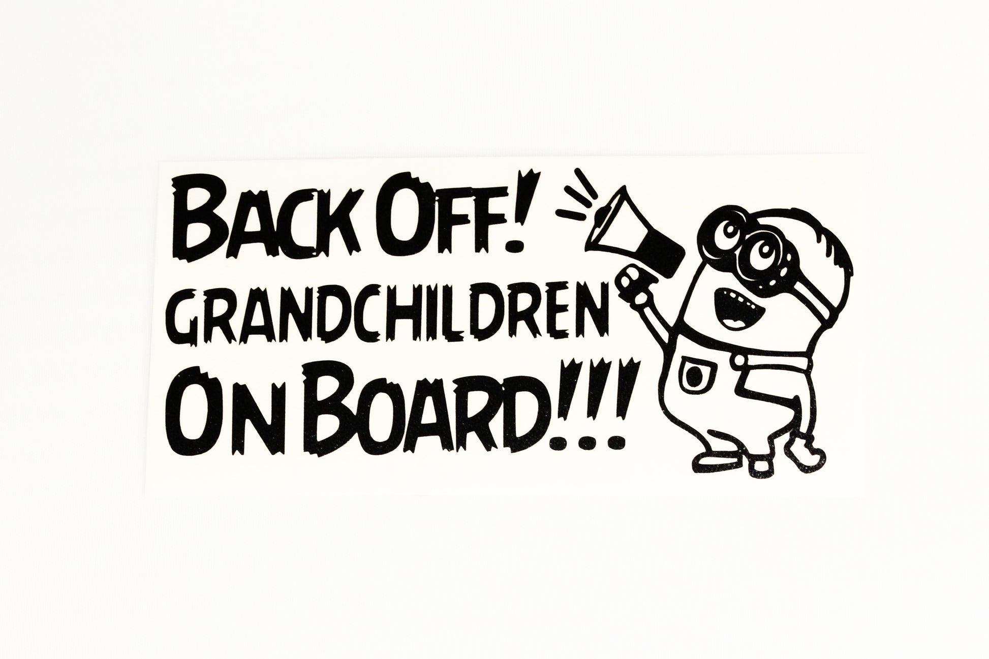Back Off! Grandchildren On Board Car Bumper Sticker Window Vinyl Decal - klmarket.uk