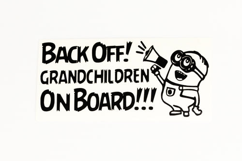 Back Off! Grandchildren On Board Car Bumper Sticker Window Vinyl Decal - klmarket.uk