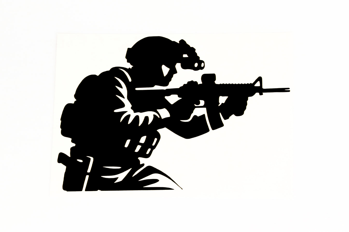 Soldier Military Spec OPS Silhouette Car Bumper Sticker Vinyl Decal #2 - klmarket.uk