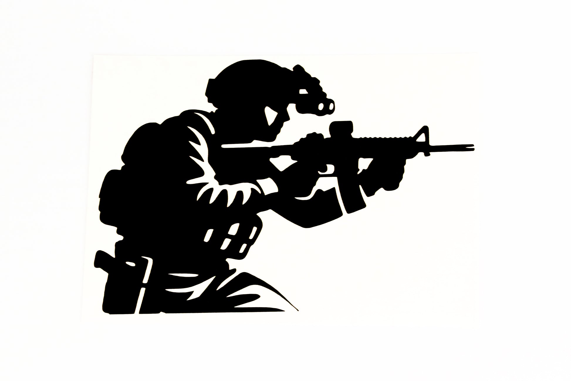 Soldier Military Spec OPS Silhouette Car Bumper Sticker Vinyl Decal #2 - klmarket.uk