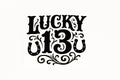 Lucky 13 Car Bumper Window Sticker - Small Vinyl Decal Adhesive #3 - klmarket.uk