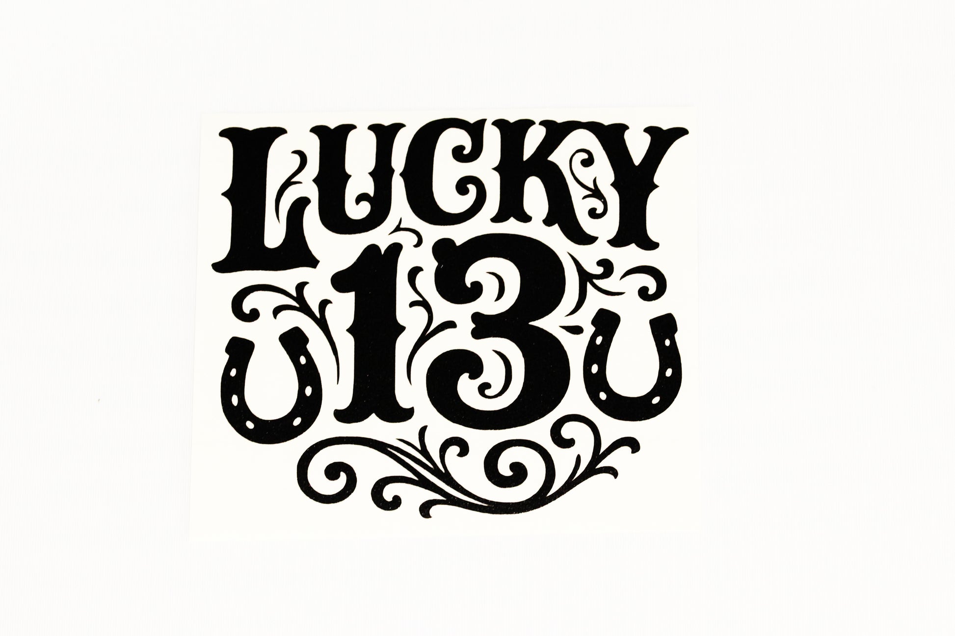 Lucky 13 Car Bumper Window Sticker - Small Vinyl Decal Adhesive #3 - klmarket.uk