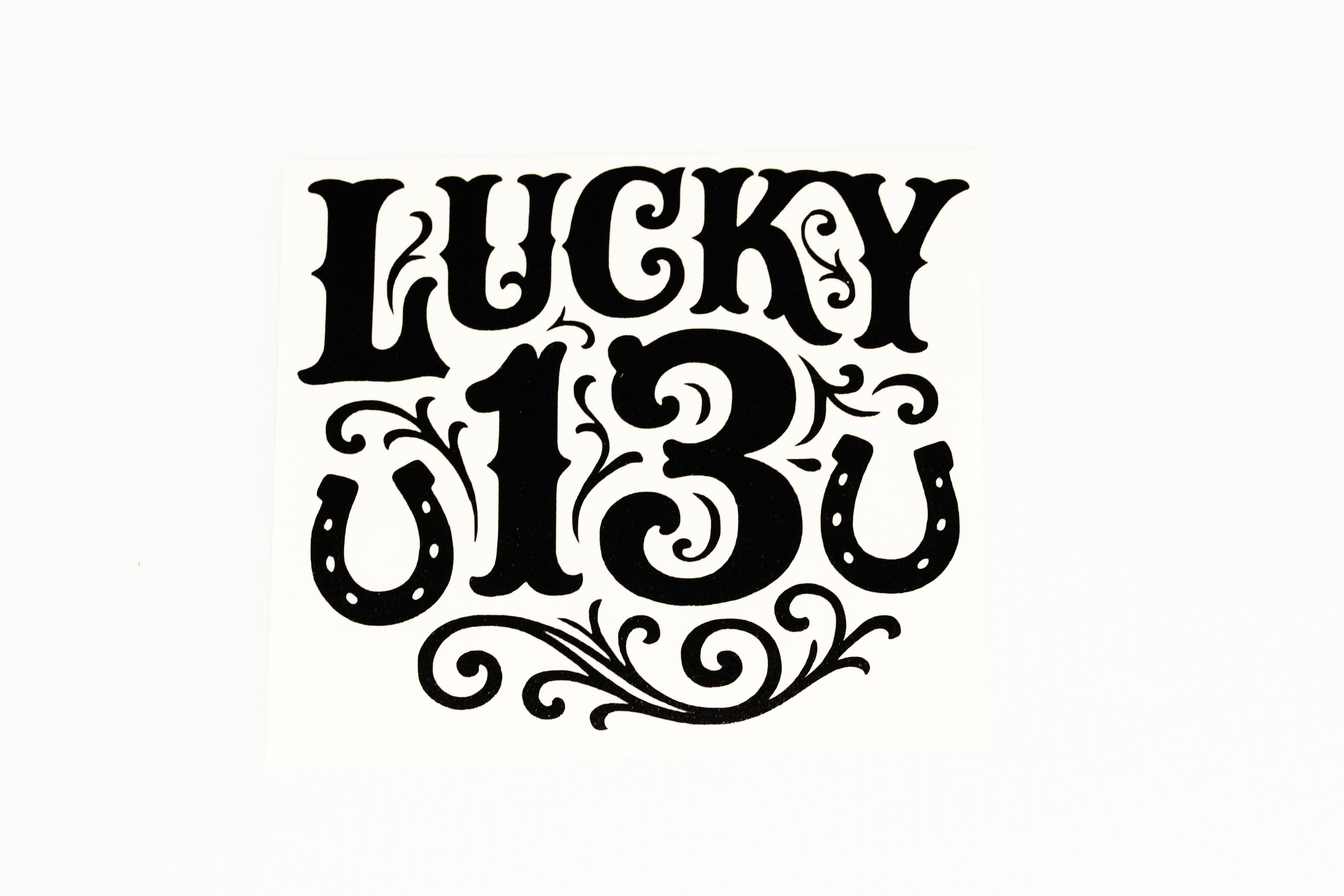 Lucky 13 Car Bumper Window Sticker - Small Vinyl Decal Adhesive #3 - klmarket.uk