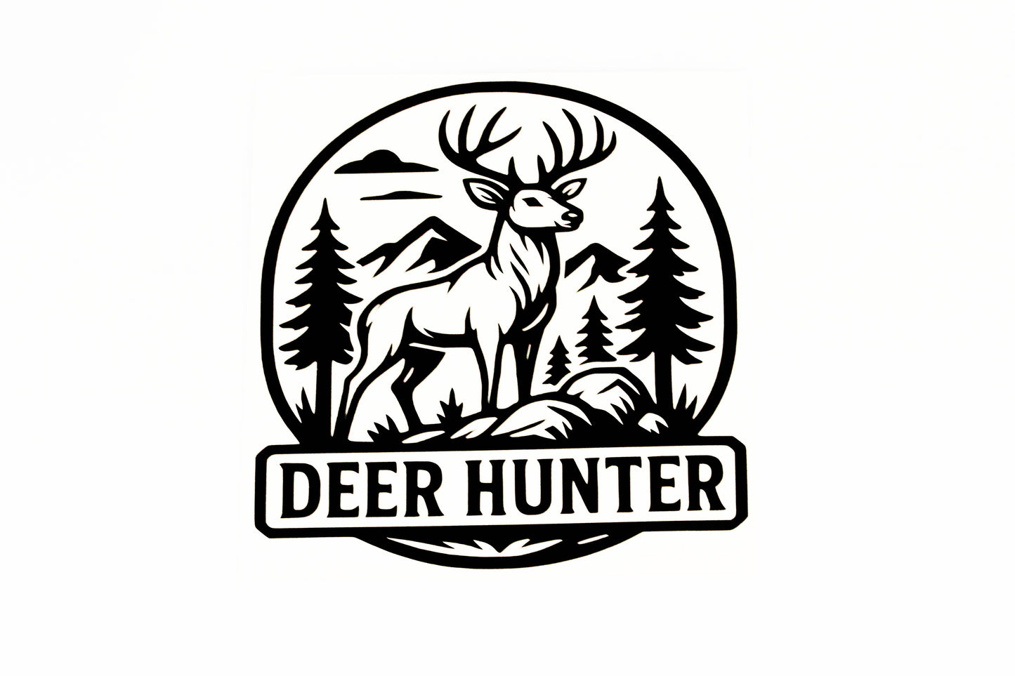 Deer Hunter Bumper Sticker Hunting Car Van Wall Vinyl Decal #2 - klmarket.uk