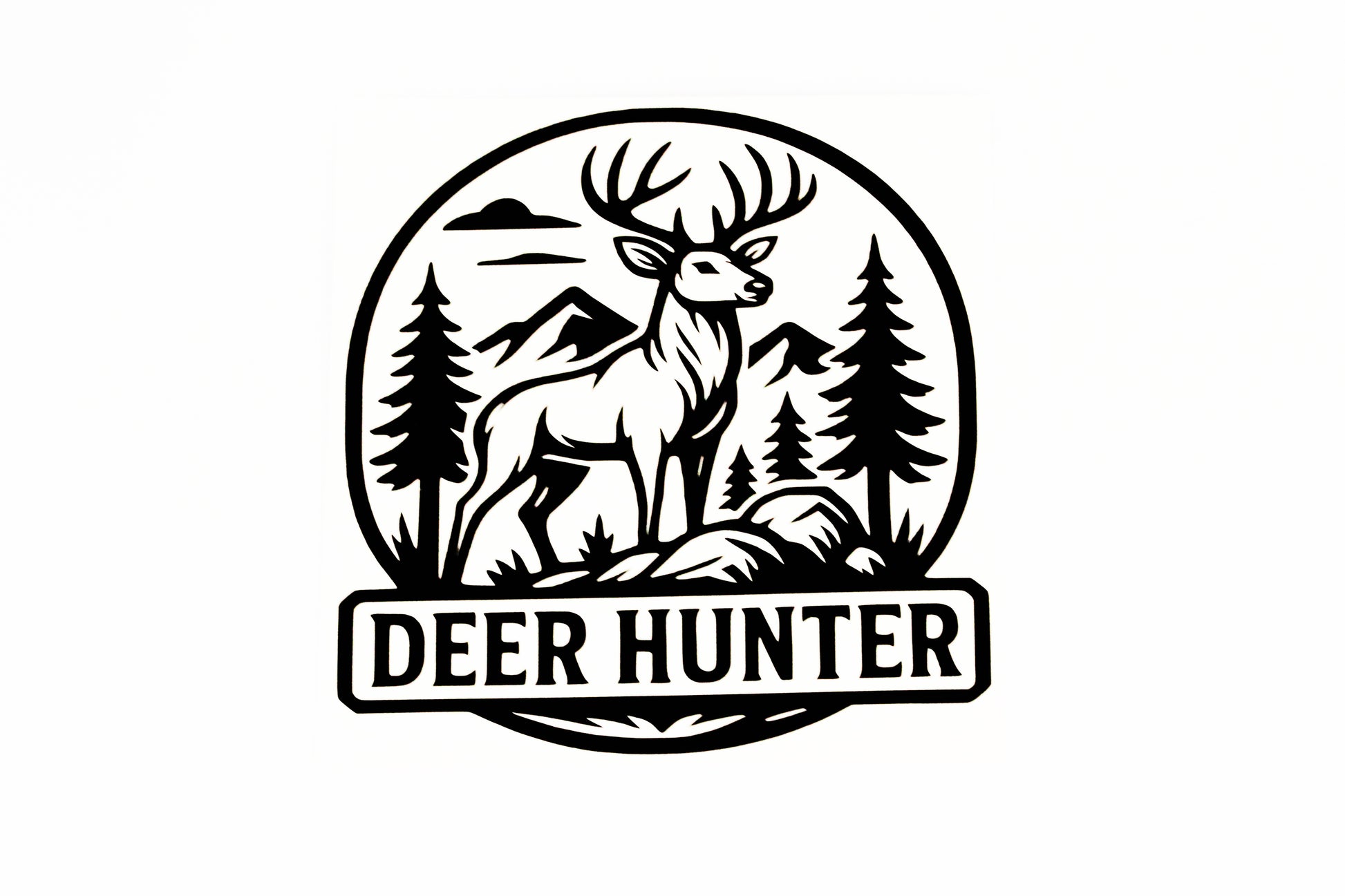 Deer Hunter Bumper Sticker Hunting Car Van Wall Vinyl Decal #2 - klmarket.uk