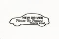 New Driver Please Be Patient Car Bumper Window Sticker Vinyl Decal - klmarket.uk
