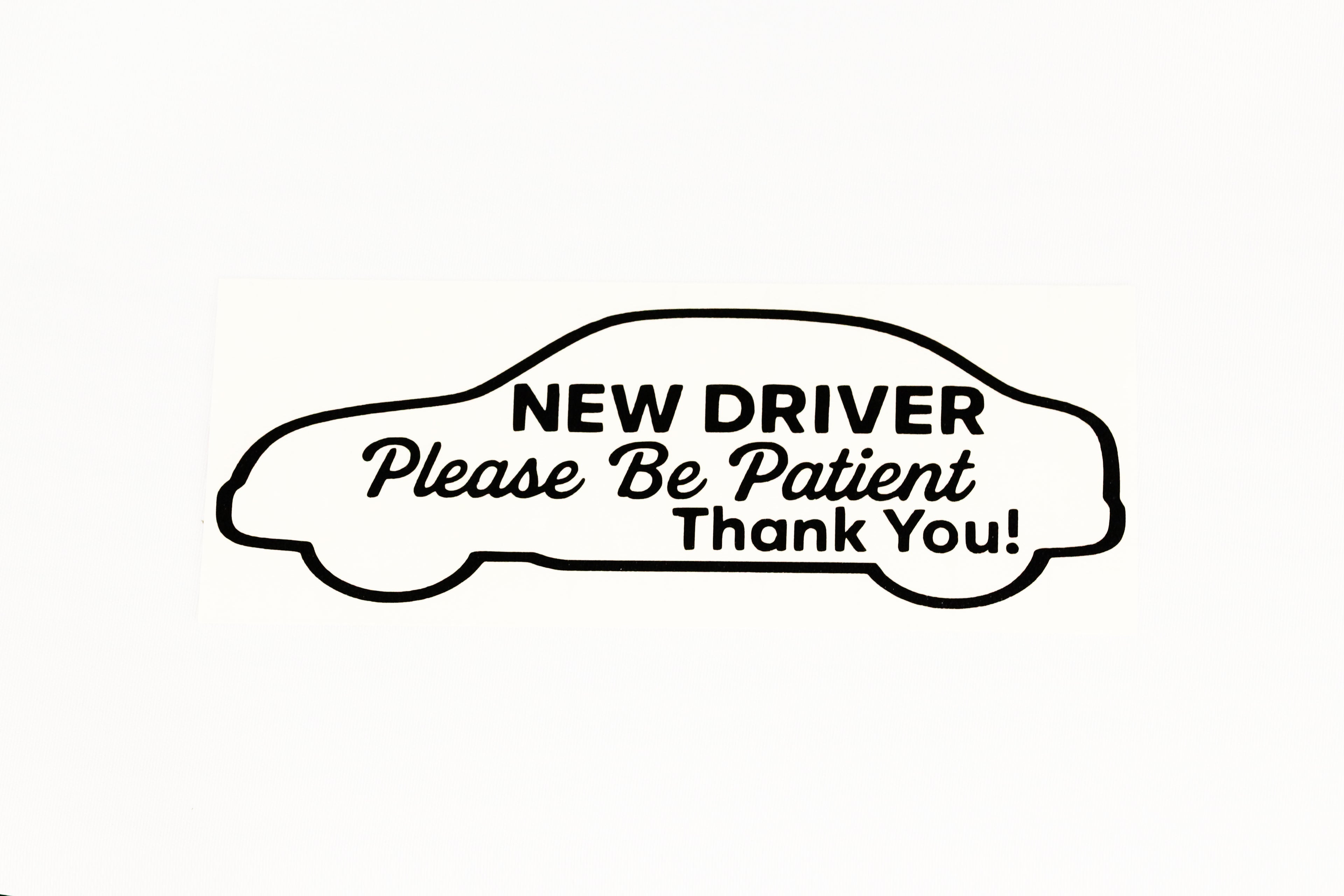 New Driver Please Be Patient Car Bumper Window Sticker Vinyl Decal - klmarket.uk