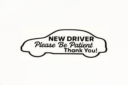 New Driver Please Be Patient Car Bumper Window Sticker Vinyl Decal - klmarket.uk