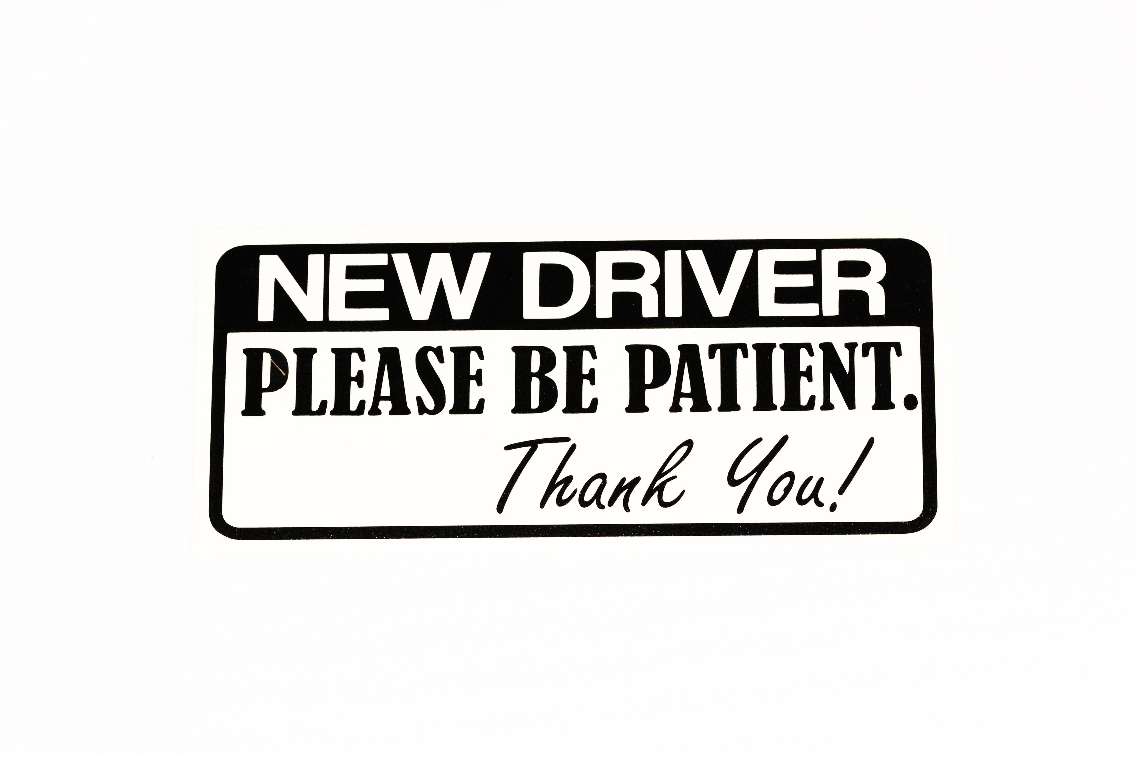 NEW DRIVER Please Be Patient Car Bumper Window Sticker Vinyl Decal - klmarket.uk