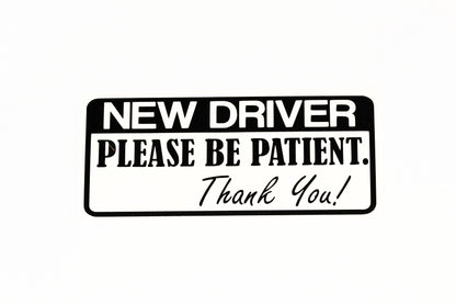 NEW DRIVER Please Be Patient Car Bumper Window Sticker Vinyl Decal - klmarket.uk