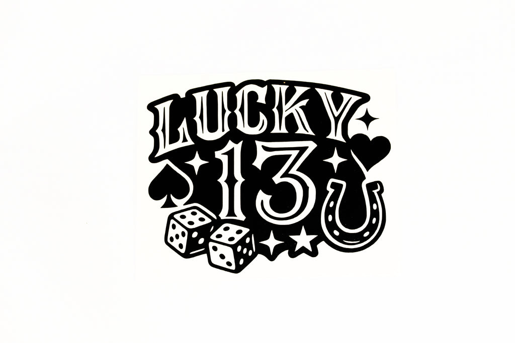 Lucky 13 Car Bumper Window Sticker Small Funny Vinyl Decal Adhesive #6 - klmarket.uk