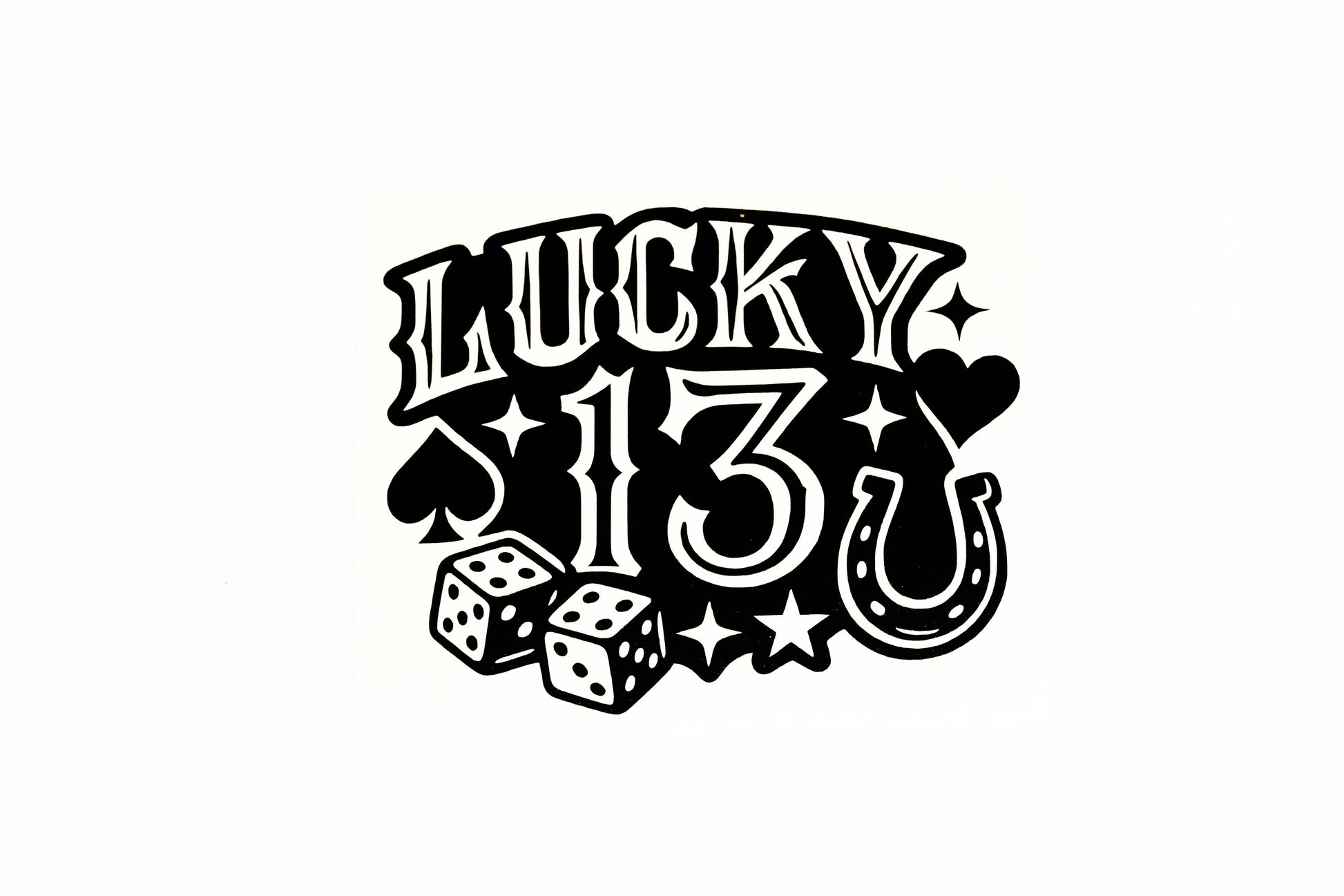 Lucky 13 Car Bumper Window Sticker Small Funny Vinyl Decal Adhesive #6 - klmarket.uk