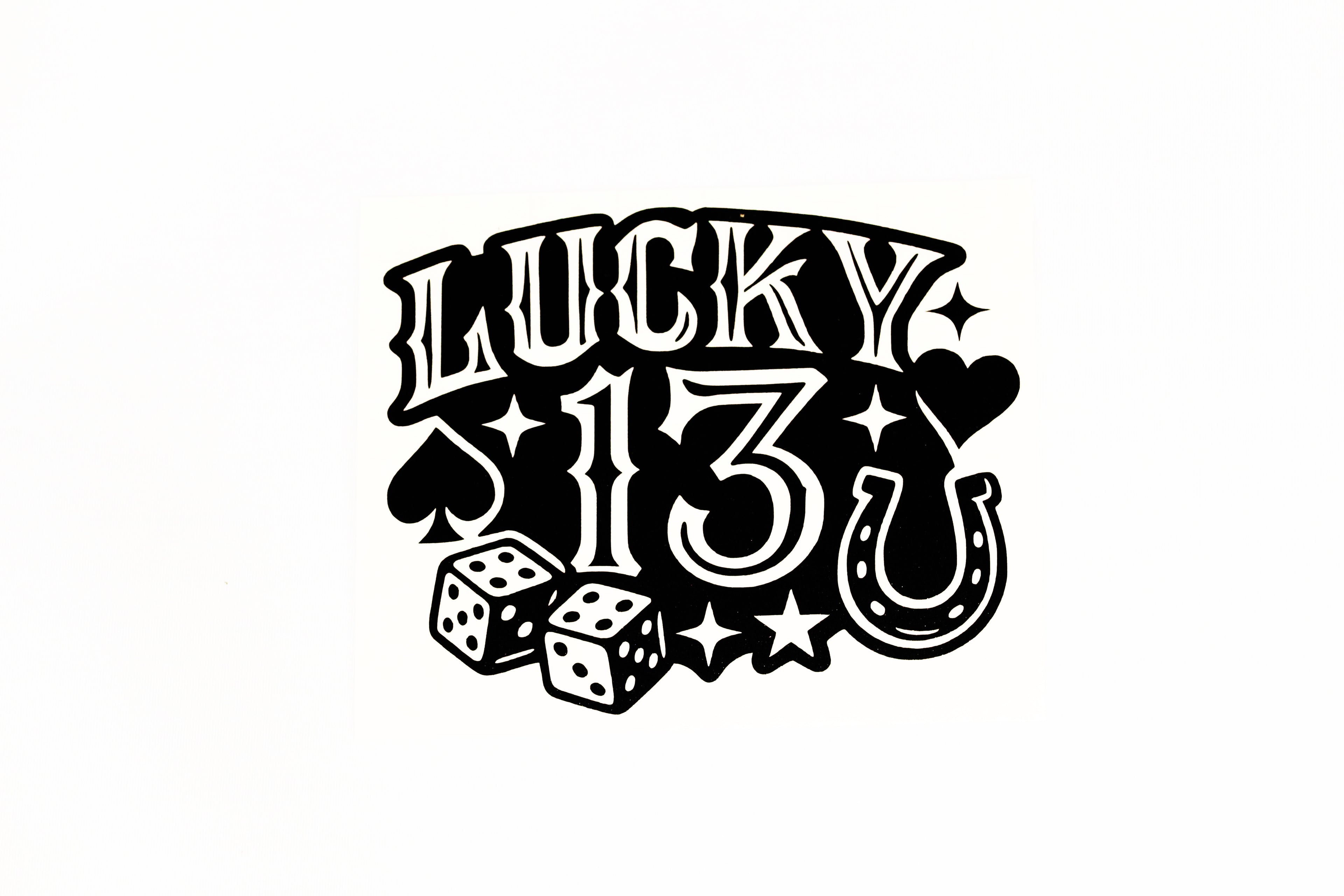 Lucky 13 Car Bumper Window Sticker Small Funny Vinyl Decal Adhesive #6 - klmarket.uk