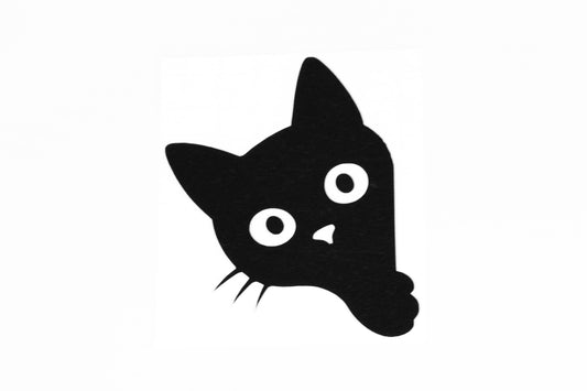 Peeking Cat Car Sticker - Bumper Window Vinyl Decal #2 - klmarket.uk