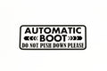 Automatic Boot Do Not Push Down Please Van SUV Sticker Window Vinyl Decal - klmarket.uk