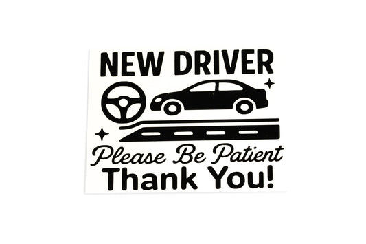 NEW DRIVER Please Be Patient Car Bumper Window Sticker Vinyl Decal #2 - klmarket.uk
