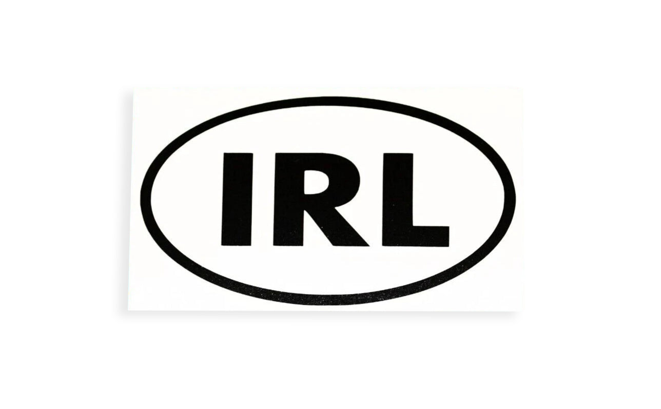 Oval IRL Ireland Country Code Bumper Sticker Window Vinyl Decal - klmarket.uk