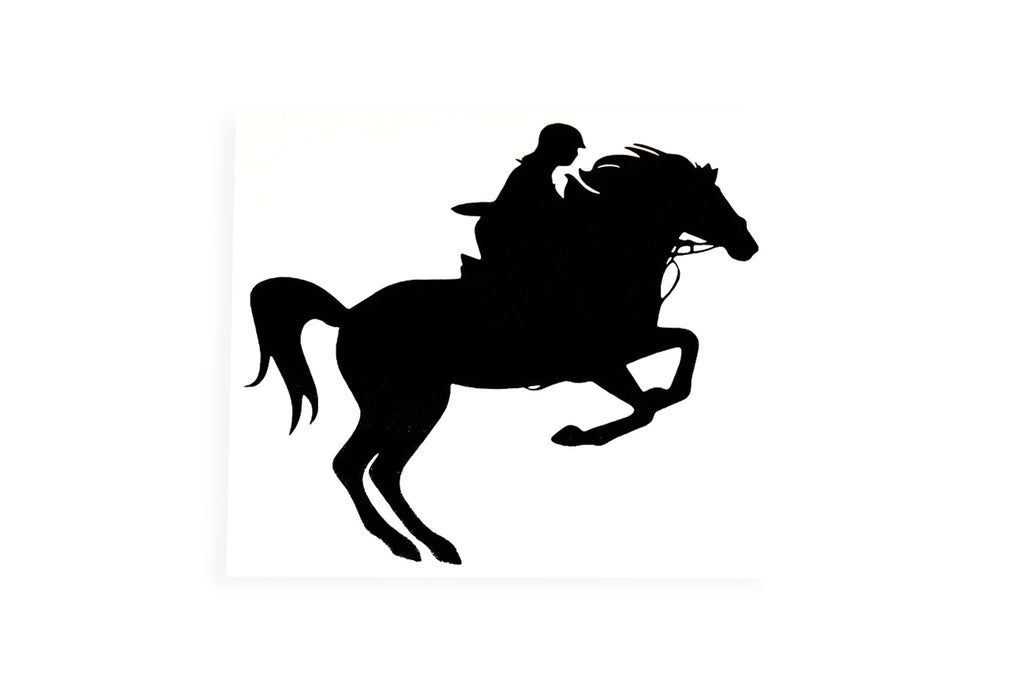 Jockey On Horse Bumper Sticker Vinyl Decal - klmarket.uk