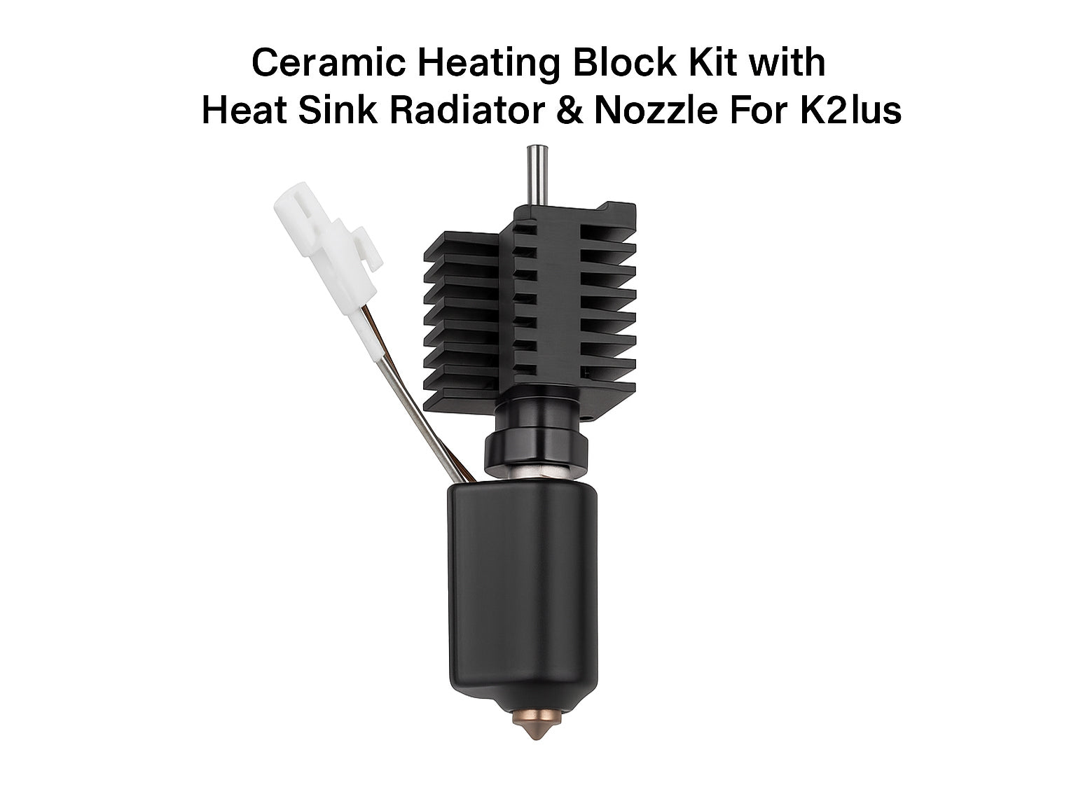 Ceramic Heating Block Kit with Heat Sink Radiator & Nozzle For Creality K2 Plus