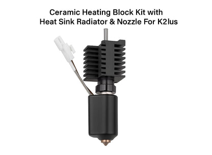 Ceramic Heating Block Kit with Heat Sink Radiator & Nozzle For Creality K2 Plus