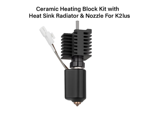 Ceramic Heating Block Kit with Heat Sink Radiator & Nozzle For Creality K2 Plus