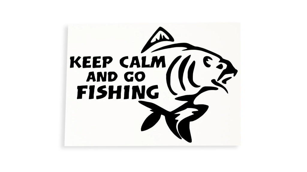 Keep Calm And Go Fishing Funny Bumper Sticker Window Vinyl Decal - klmarket.uk