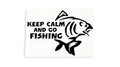 Keep Calm And Go Fishing Funny Bumper Sticker Window Vinyl Decal - klmarket.uk