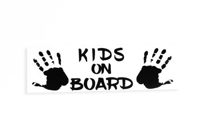 Kids On Board With Palm Print Bumper Sticker Vinyl Decal #4 - klmarket.uk