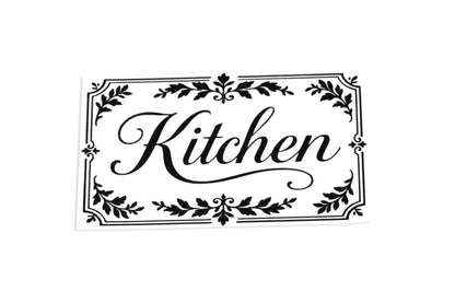 Kitchen Door Sign Sticker Personalised Wall Décor Decal Lettering Text #2 - klmarket.uk