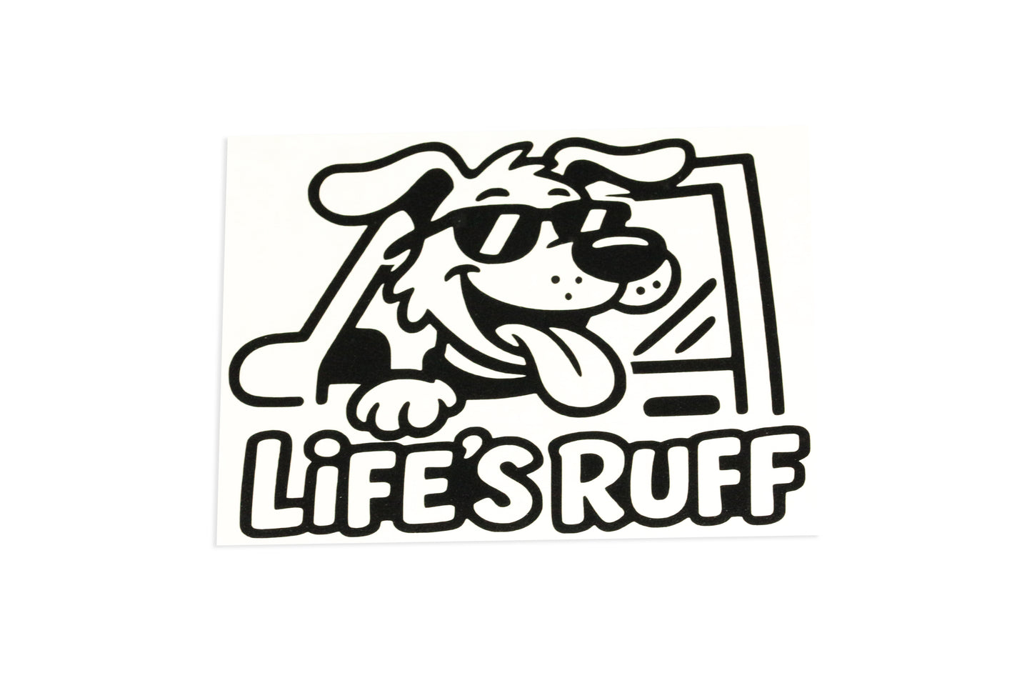 Life's Ruff Dog On Board Car Bumper Sticker - Window Tailgate Vinyl Decal - klmarket.uk