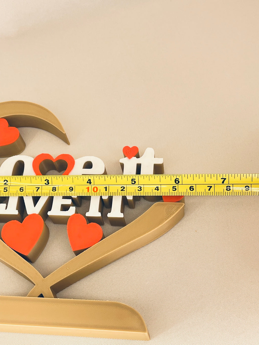 Love It Live it Décor Romantic Heart Home Accent Sign - klmarket.uk