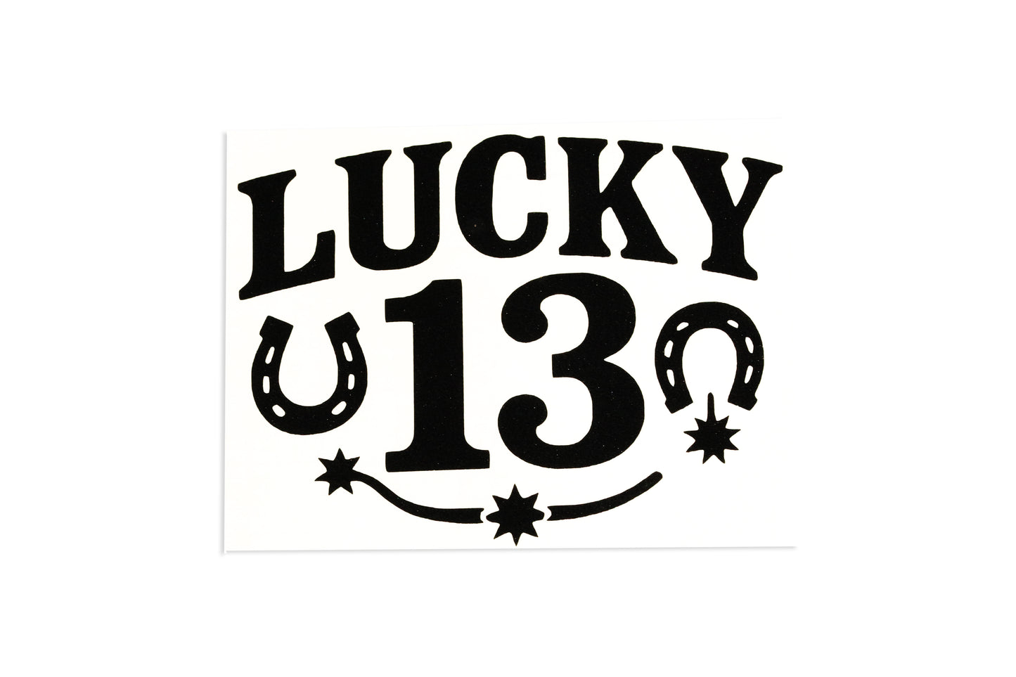 Lucky 13 With Horseshoe Car Bumper Window Sticker Small Vinyl Decal Adhesive #2 - klmarket.uk