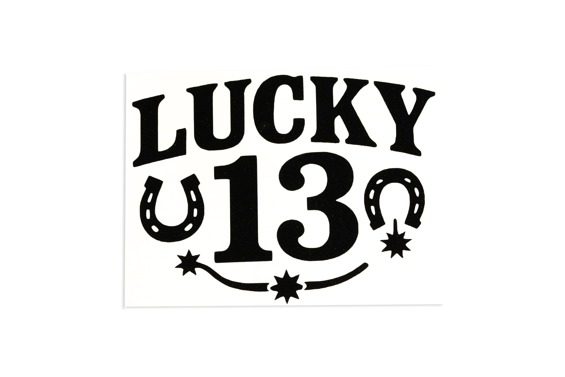 Lucky 13 With Horseshoe Car Bumper Window Sticker Small Vinyl Decal Adhesive #2 - klmarket.uk