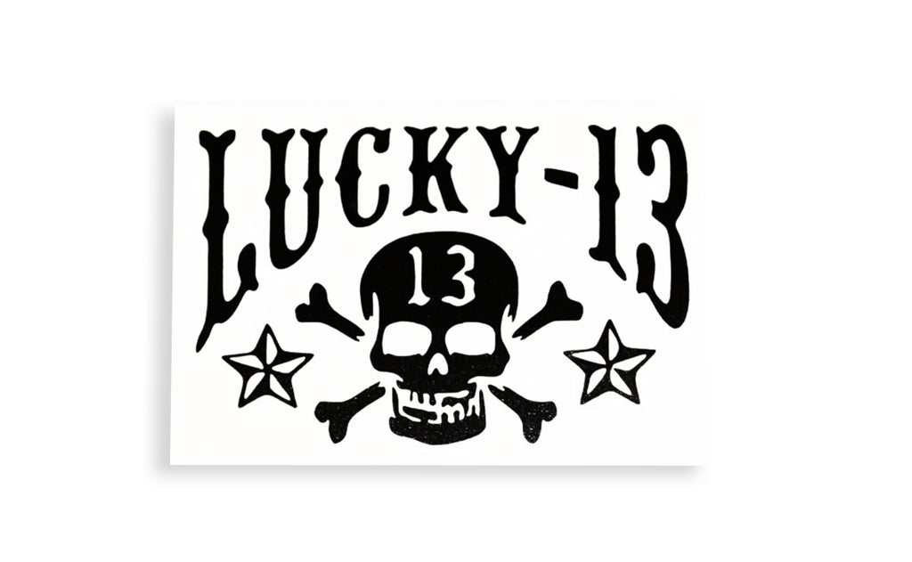 Lucky 13 Bumper Sticker Small Funny Vinyl Decal Adhesive #2 - klmarket.uk