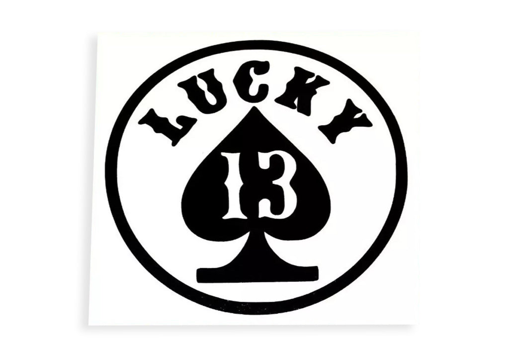 Lucky 13 Spade SMALL Bumper Sticker Window Vinyl Decal Adhesive #1 - klmarket.uk