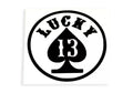 Lucky 13 Spade SMALL Bumper Sticker Window Vinyl Decal Adhesive #1 - klmarket.uk